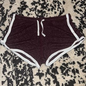 Maroon Aeropostale sleeping shorts